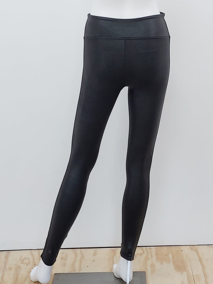 Calzedonia Total Shaper Faux Leather Leggings Black Size Small