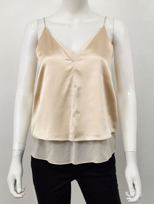 Silk and Chiffon Layered Tank Size XS