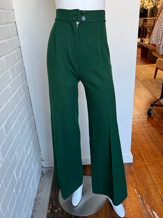 High Rise Wool Blend Trousers Size 00