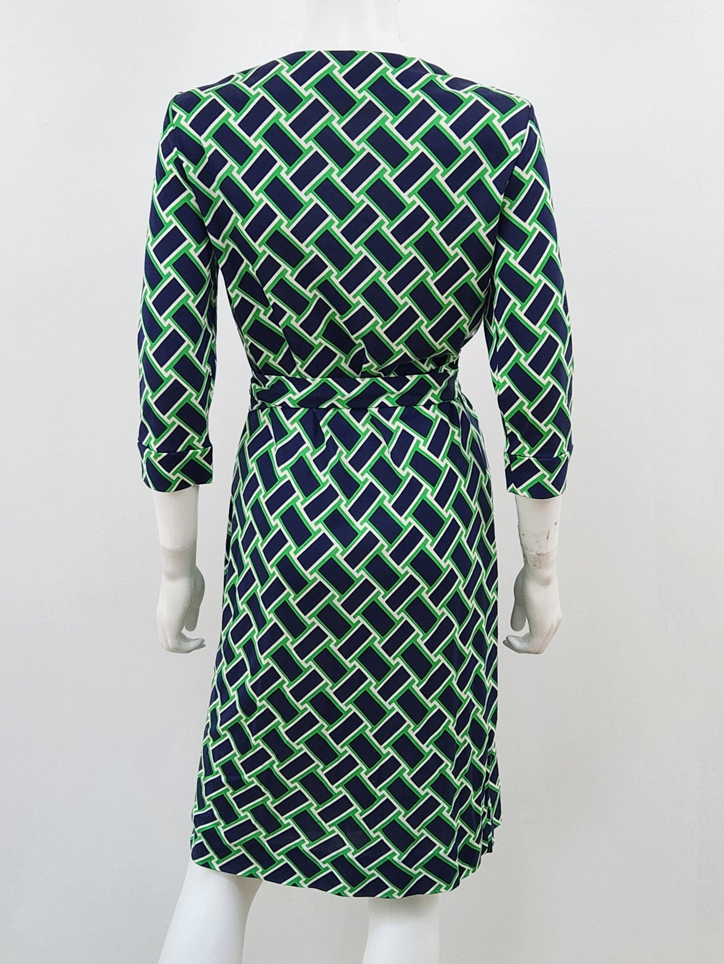 Geo Print Wrap Dress Size Small