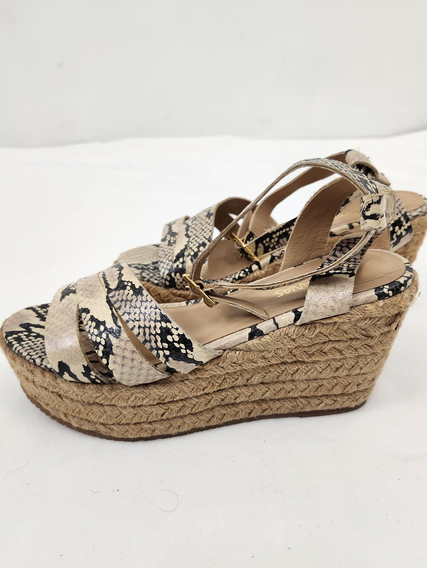 Snakeskin Espadrilles Size 8