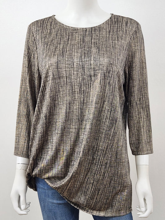 Metallic Knit Top Size Large NWT