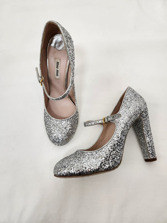 Glitter Pumps Size 39.5