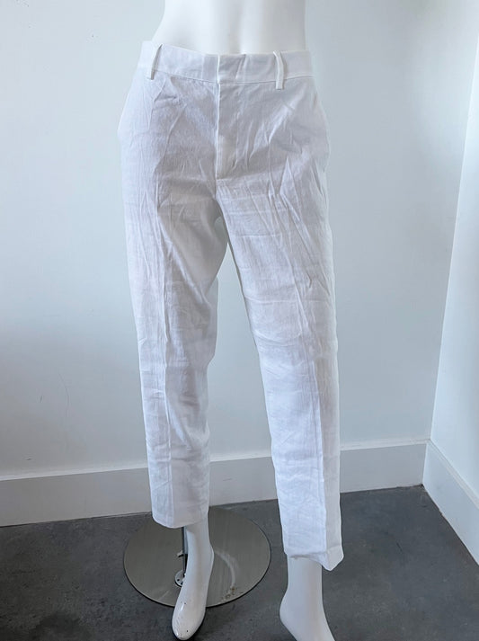 Linen Mid Rise Straight Leg Jeans Size 10