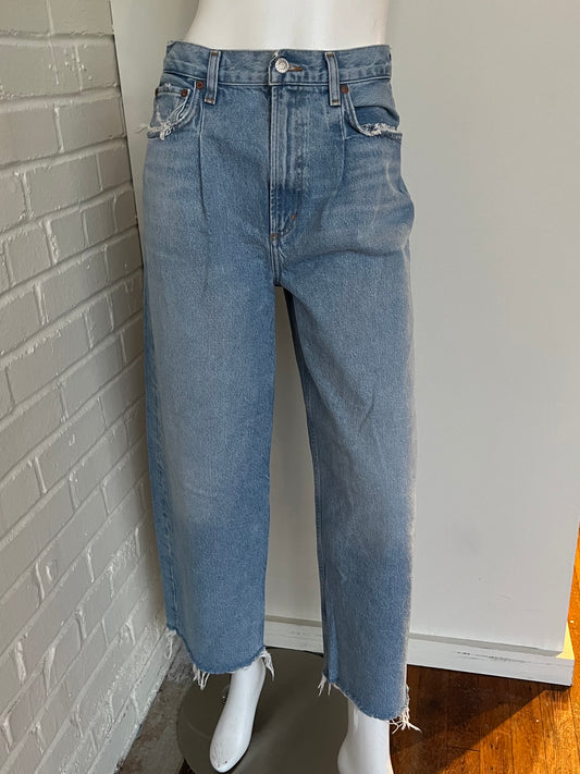 Dagna Pleated Straight Leg Jeans Size 24