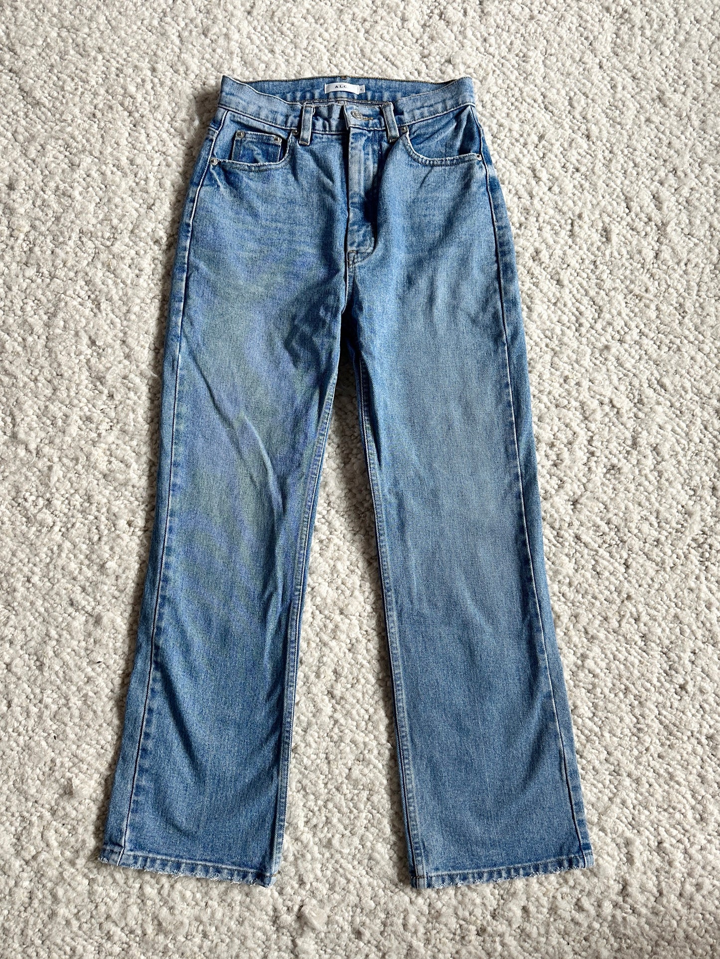 High Rise Straight Leg Jeans Size 0