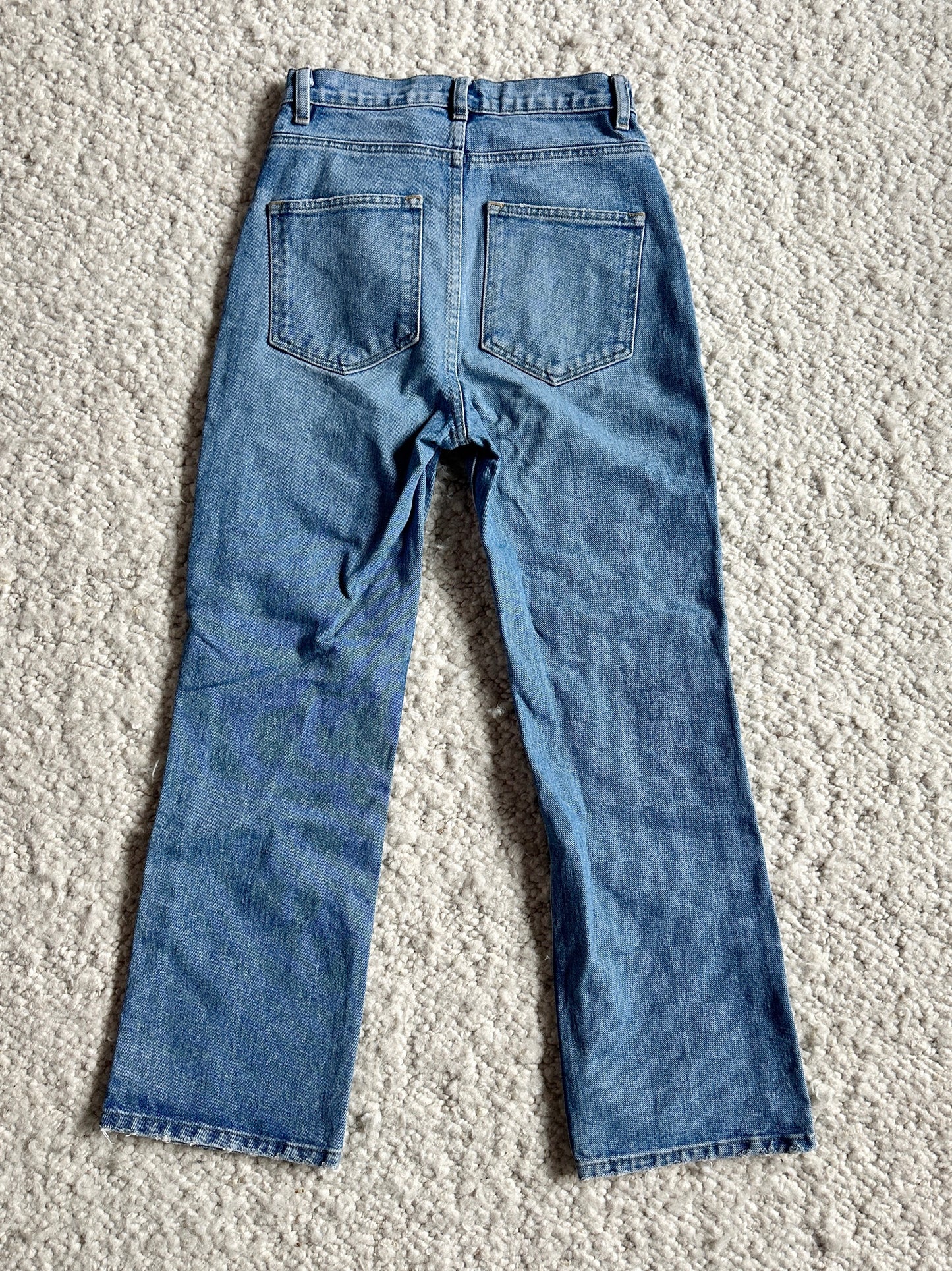 High Rise Straight Leg Jeans Size 0