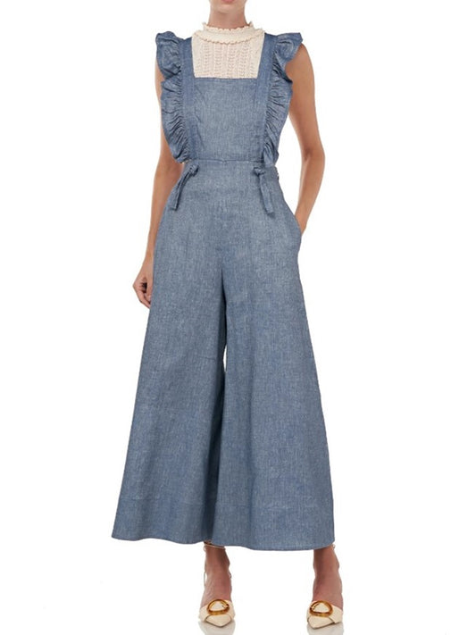 Amy Chambray Jumpsuit Size 4