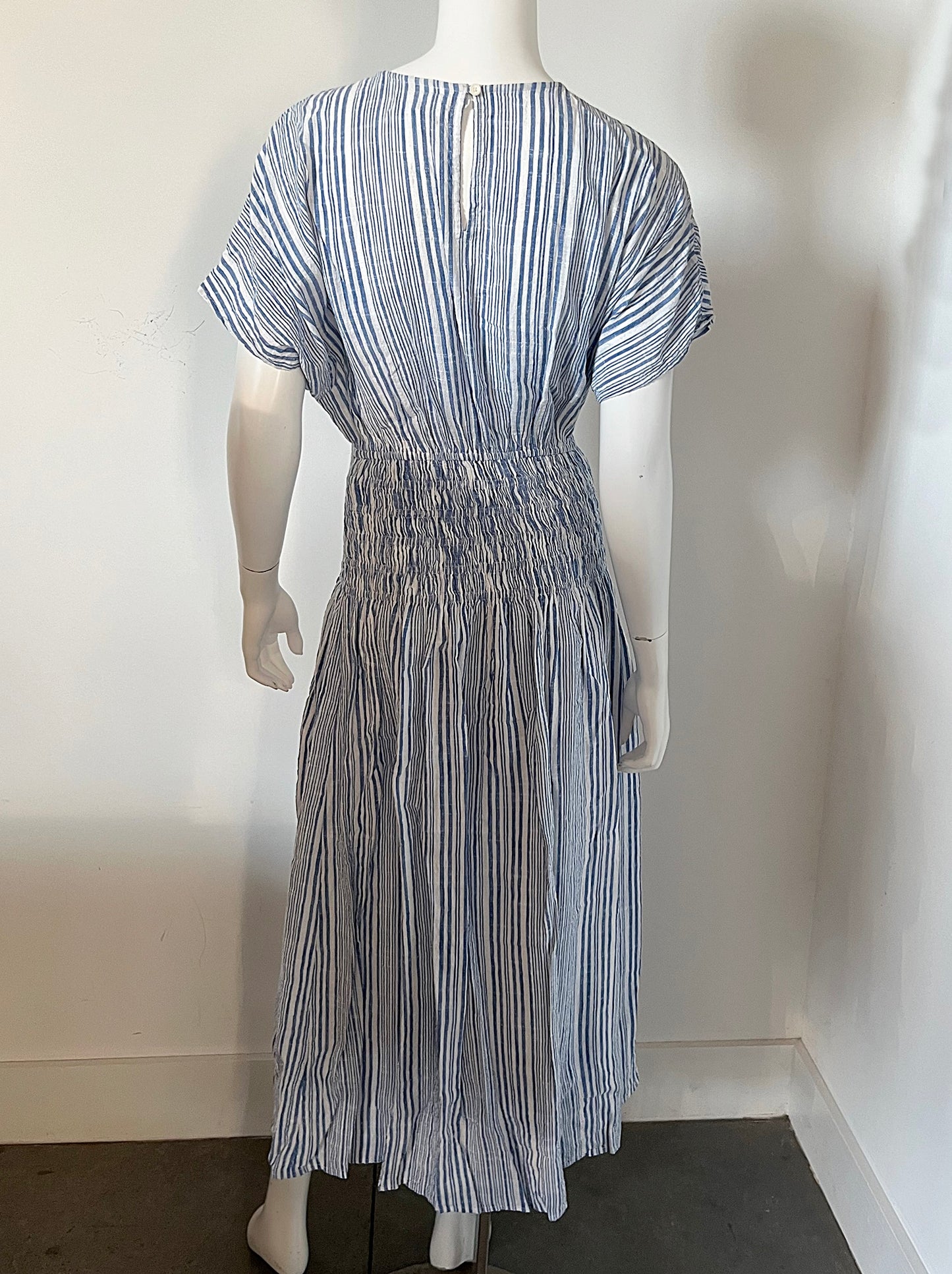 Mana Striped Midi Dress Size Small