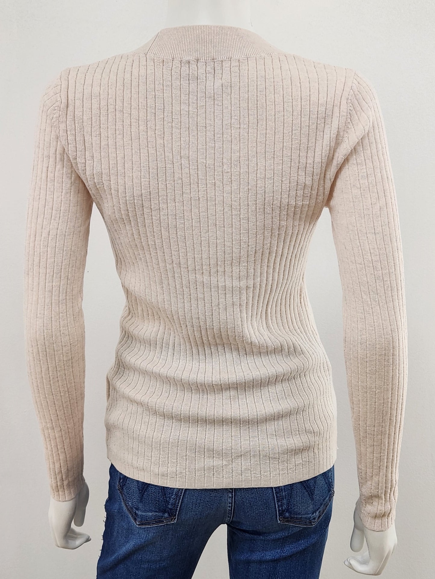 Merino Wool Ribbed Sweater Size Small