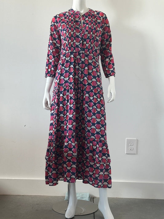 Printed Cotton Maxi Dress Size Medium