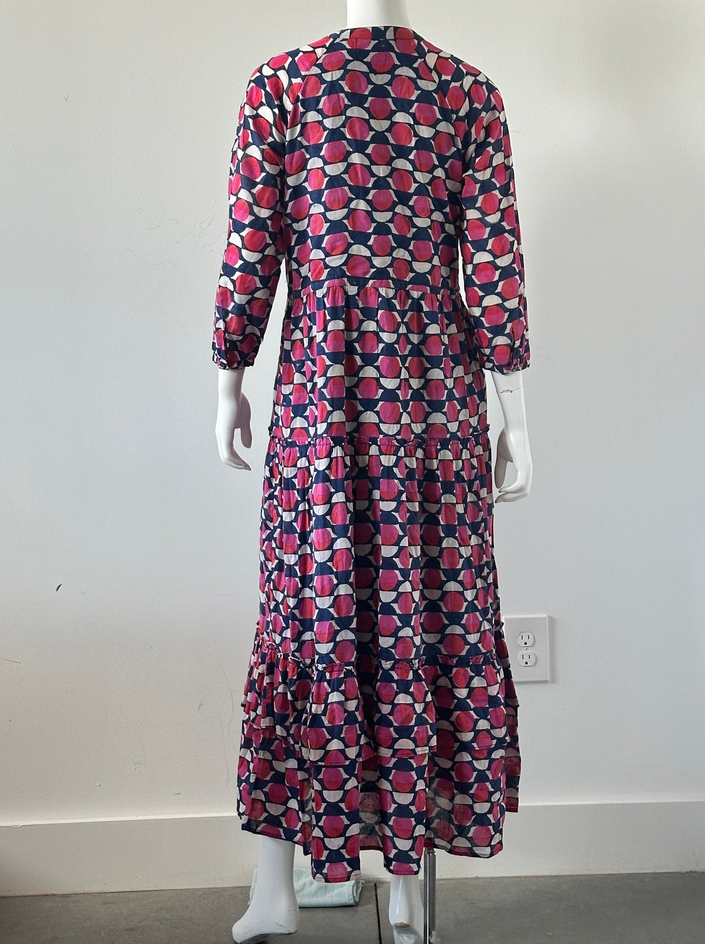 Printed Cotton Maxi Dress Size Medium