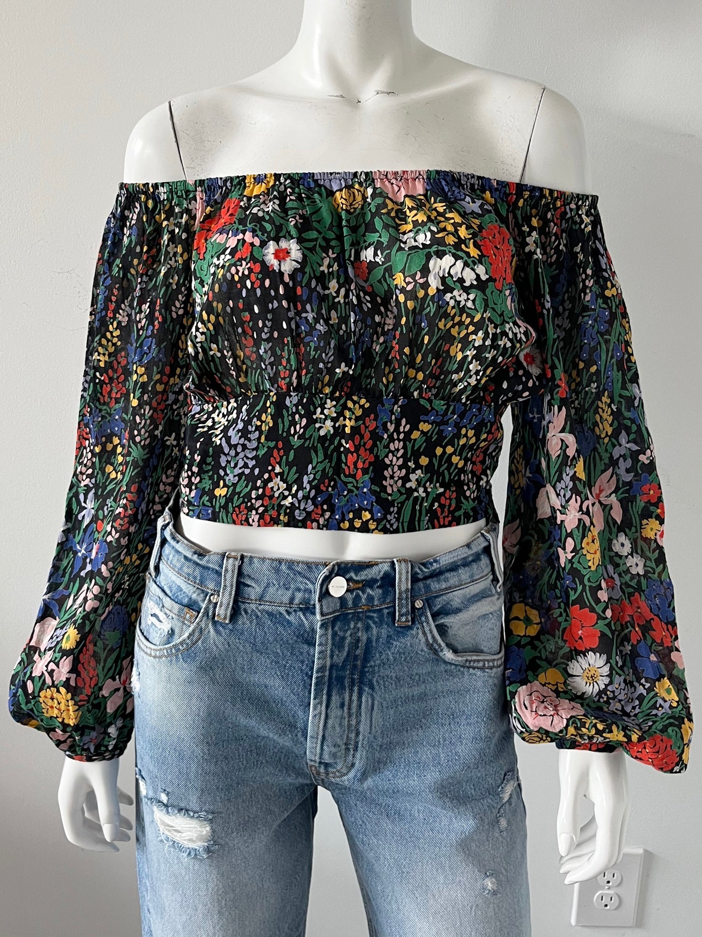 Vivian Floral Crop Top Size Small