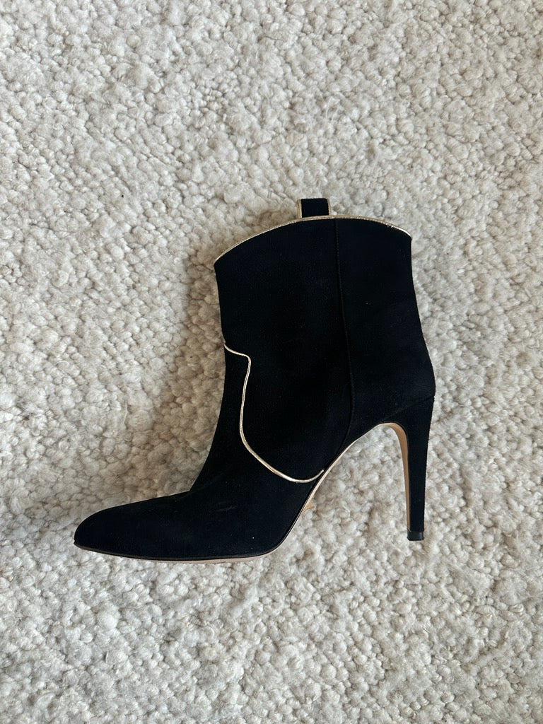 Suede Stiletto Booties Size 41