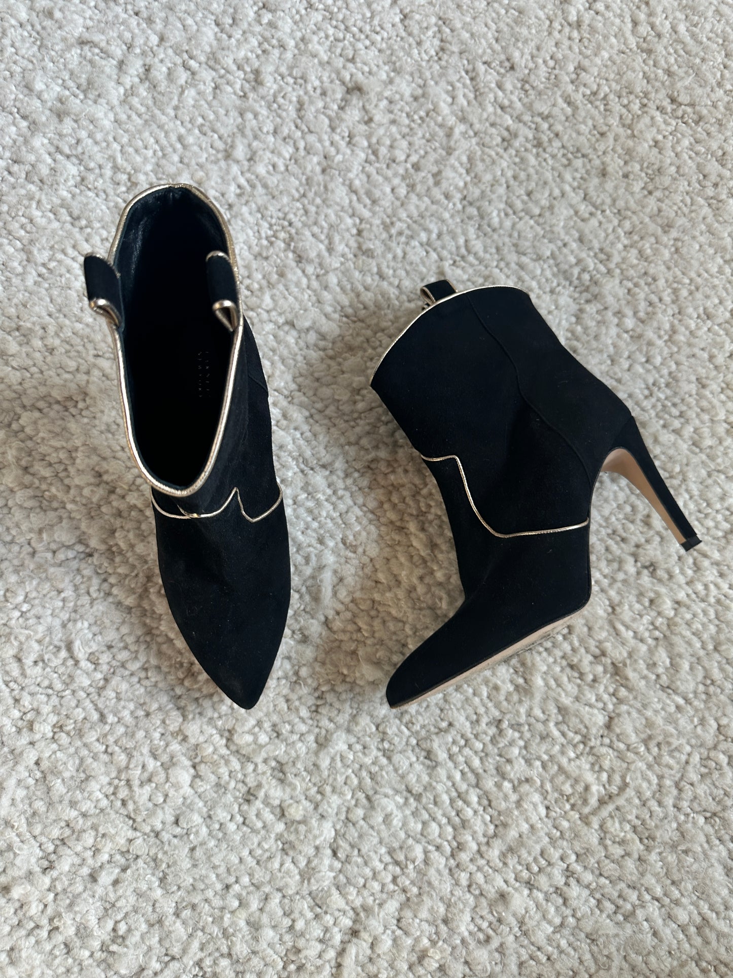 Suede Stiletto Booties Size 41