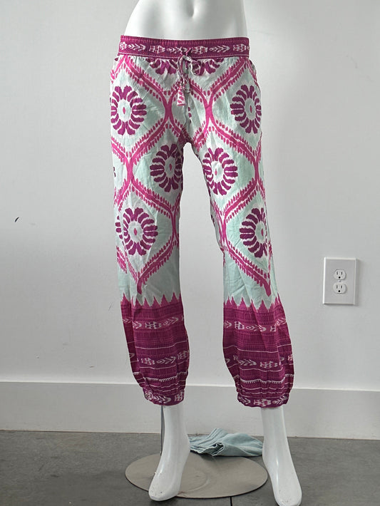 Printed Cotton Trousers Size Small