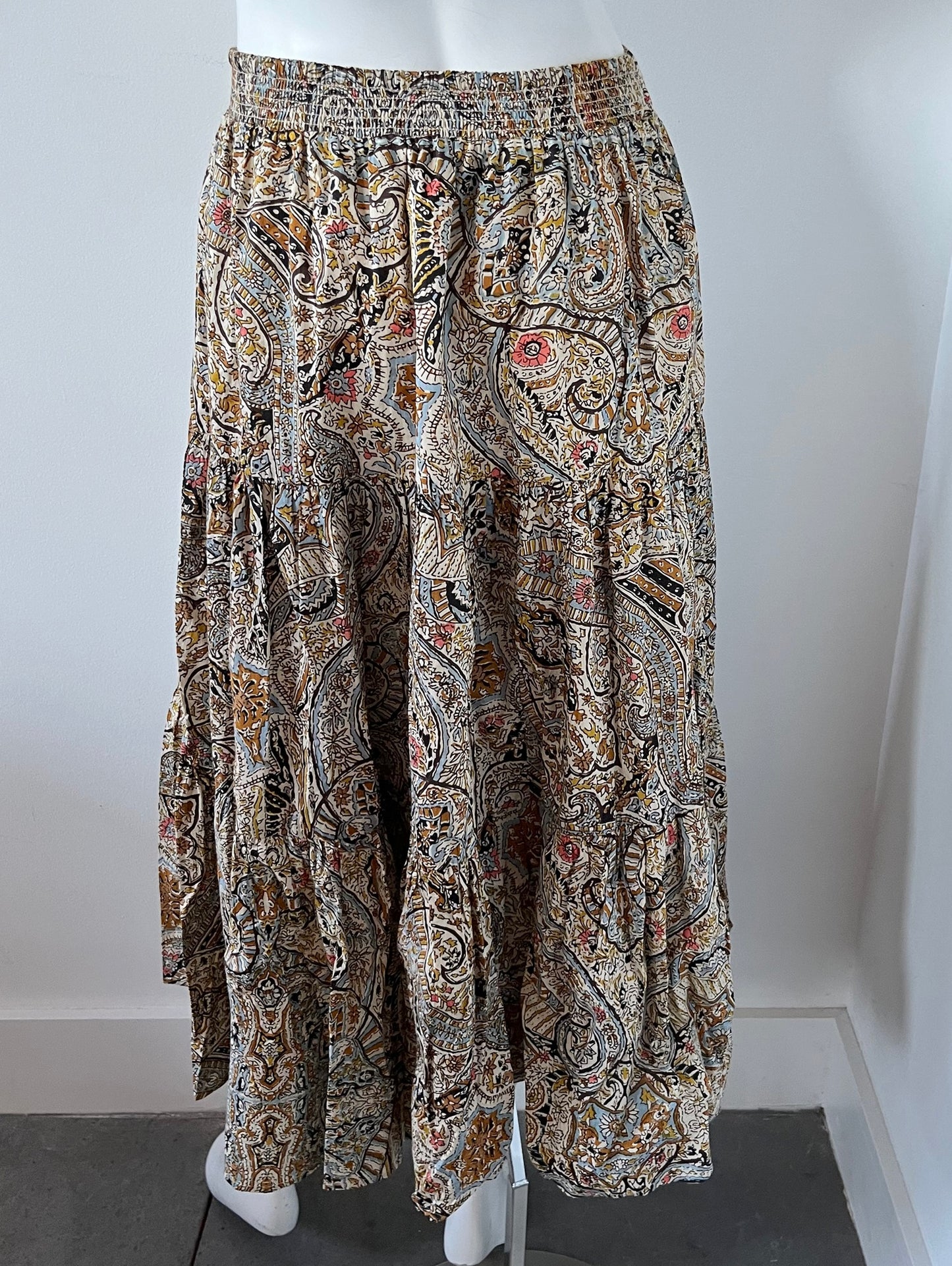 Tali Paisley Midi Skirt Size Medium