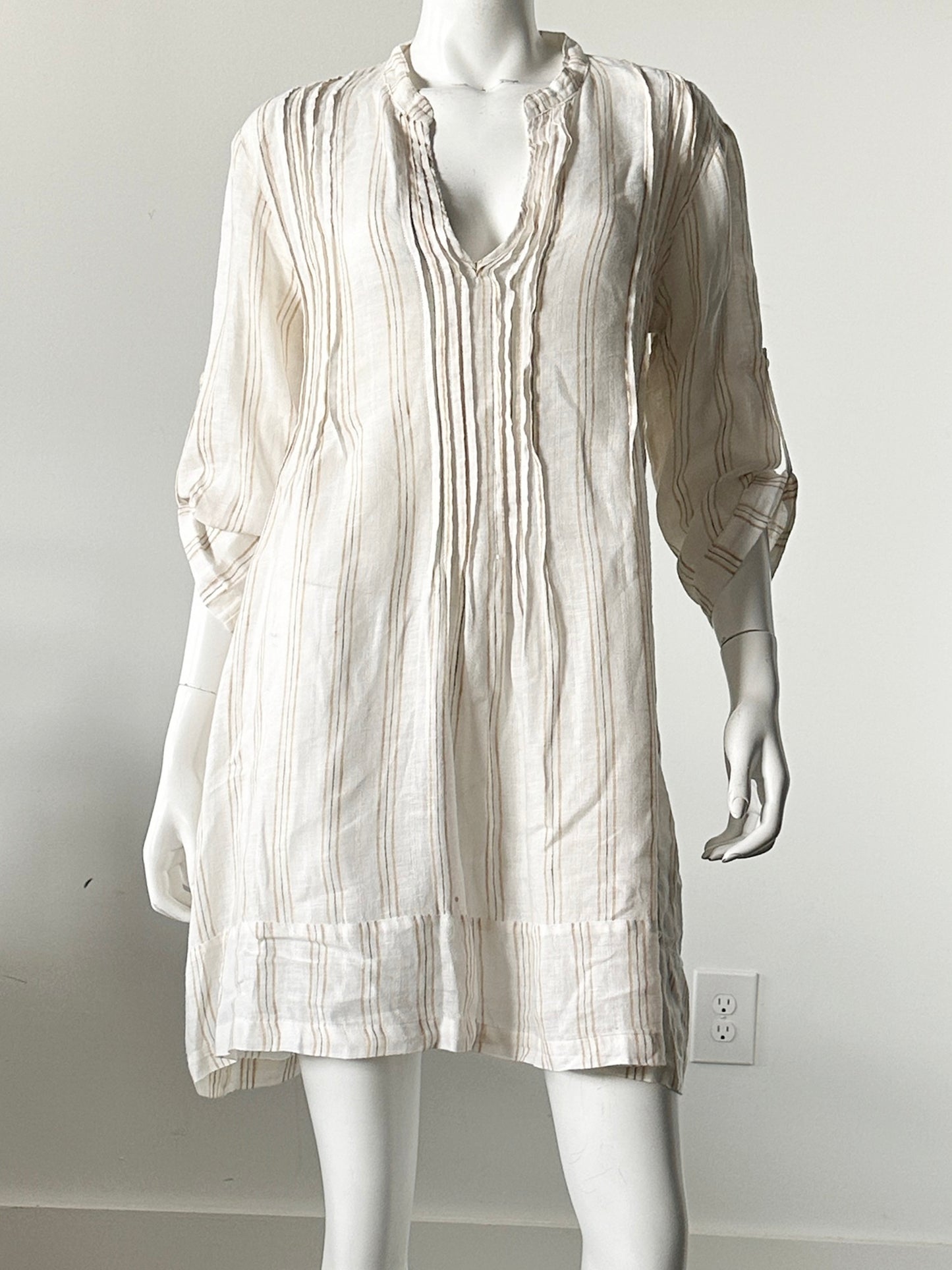 Striped Linen Dress Size Medium