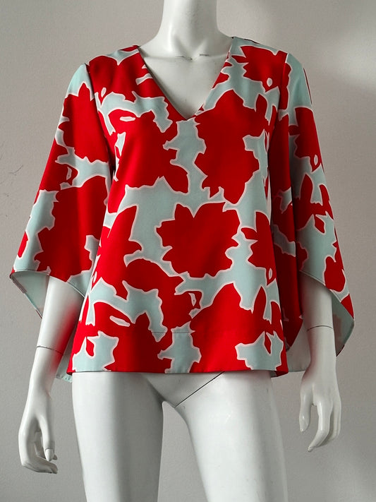 Floral Printed Blouse Size Small