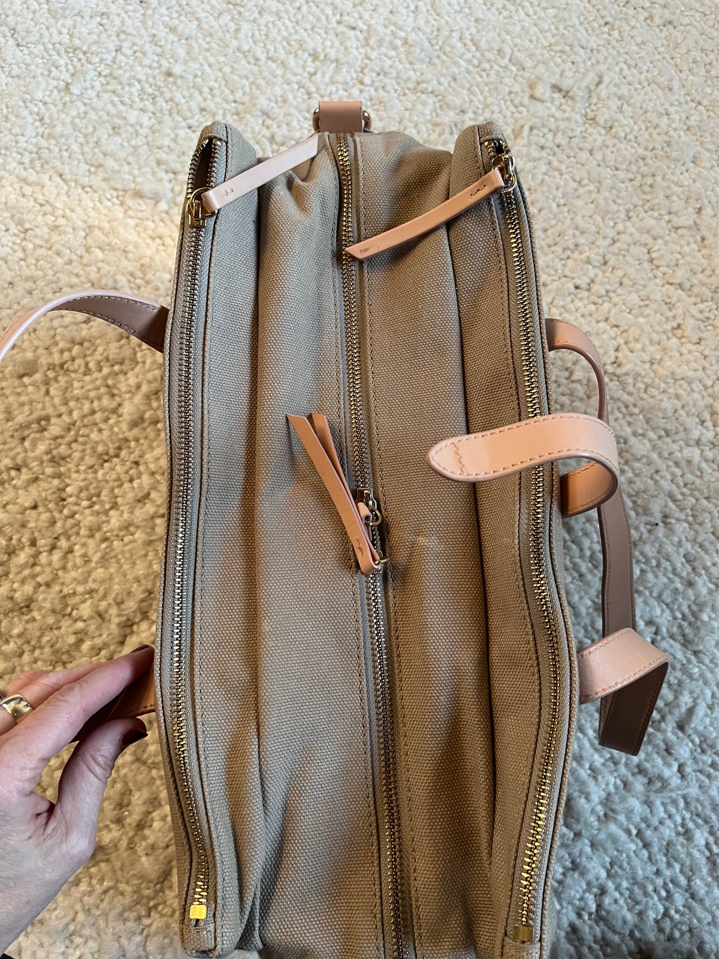 Triple Zipper Weekender Tote