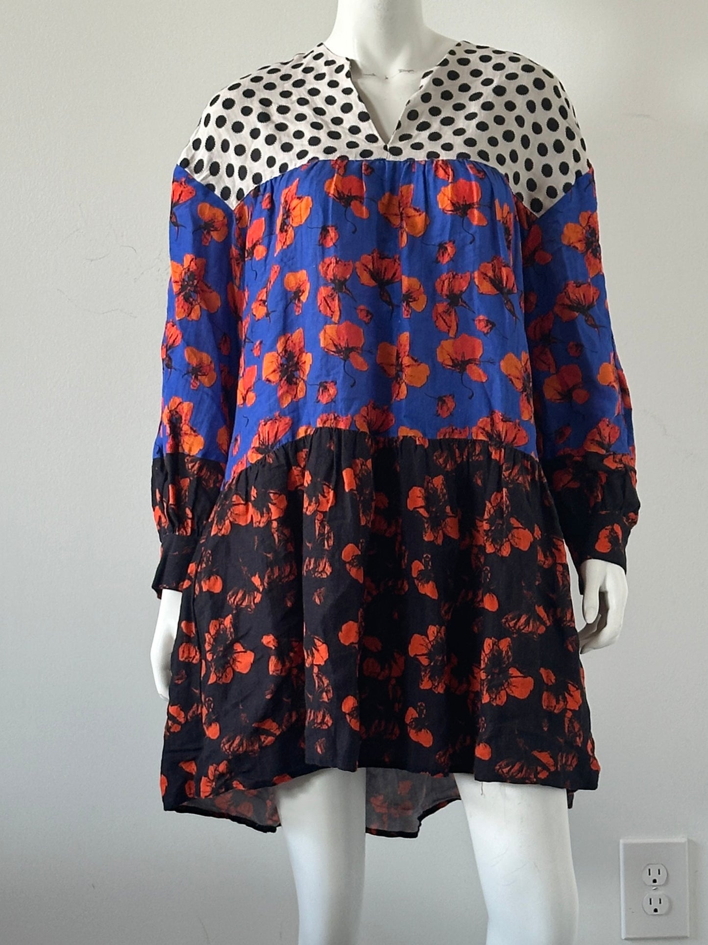 Polka Dot Floral Dress Size Small