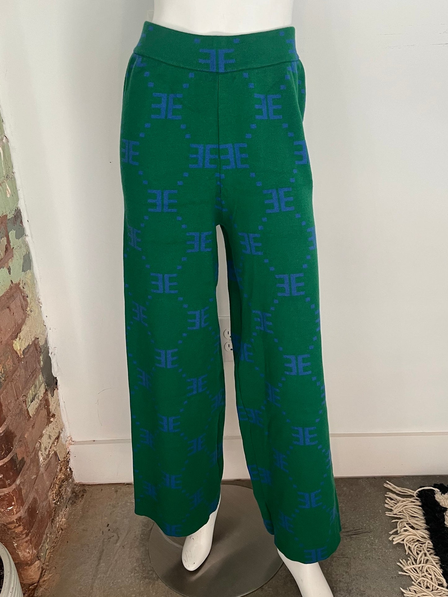 Monogram EE Wide Leg Pants Size Medium