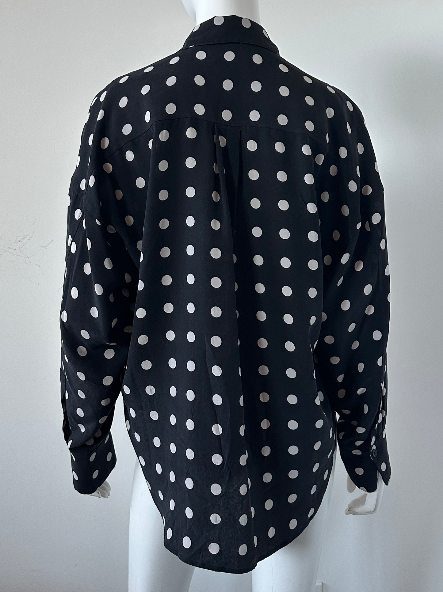 Silk Polka Dot Blouse Size XXS