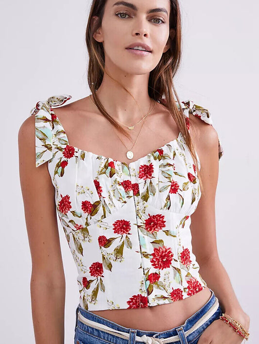 Wildflower Floral Top Size Medium NWT