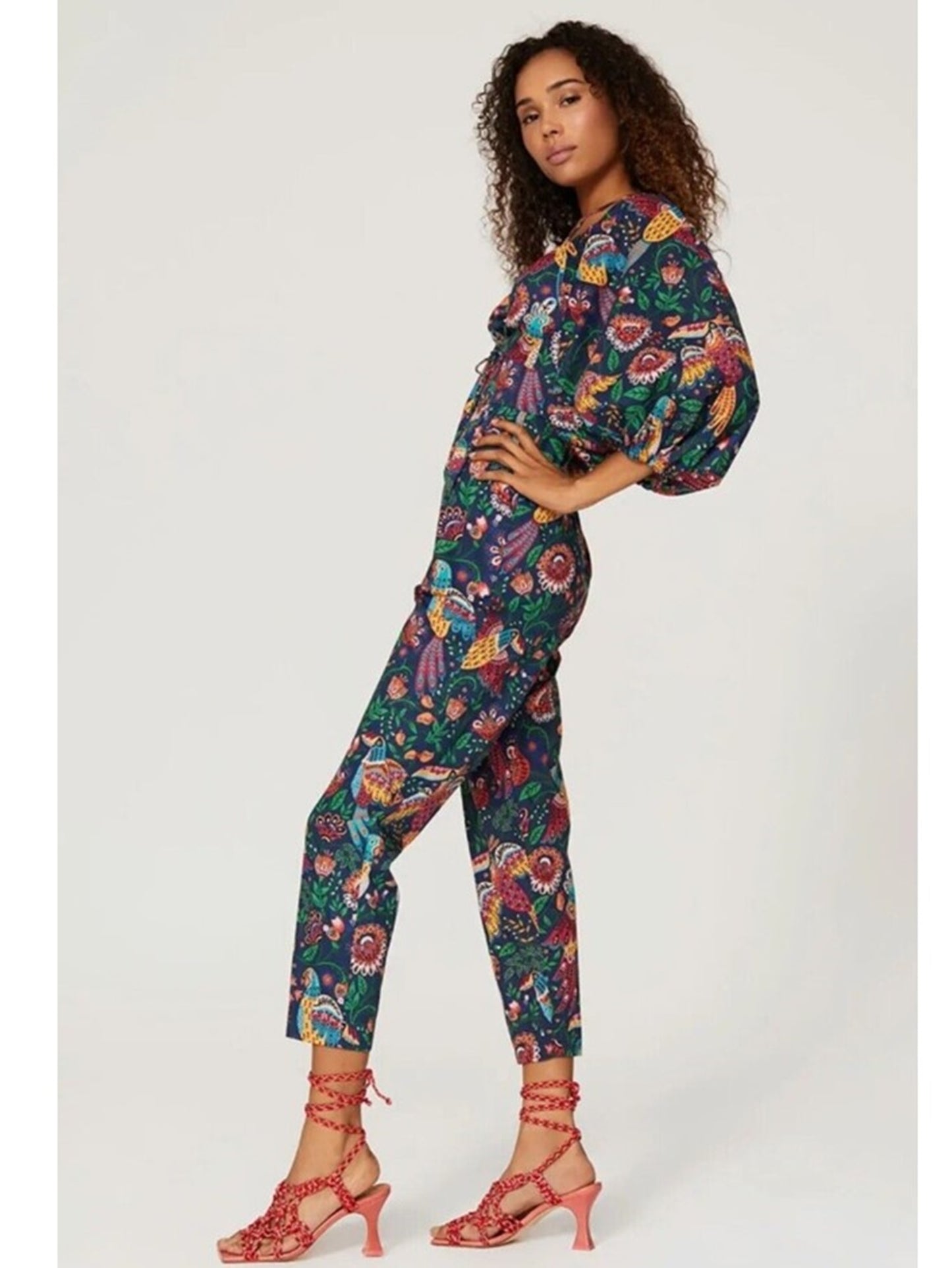 Tropical Birds Jumpsuit Size XS