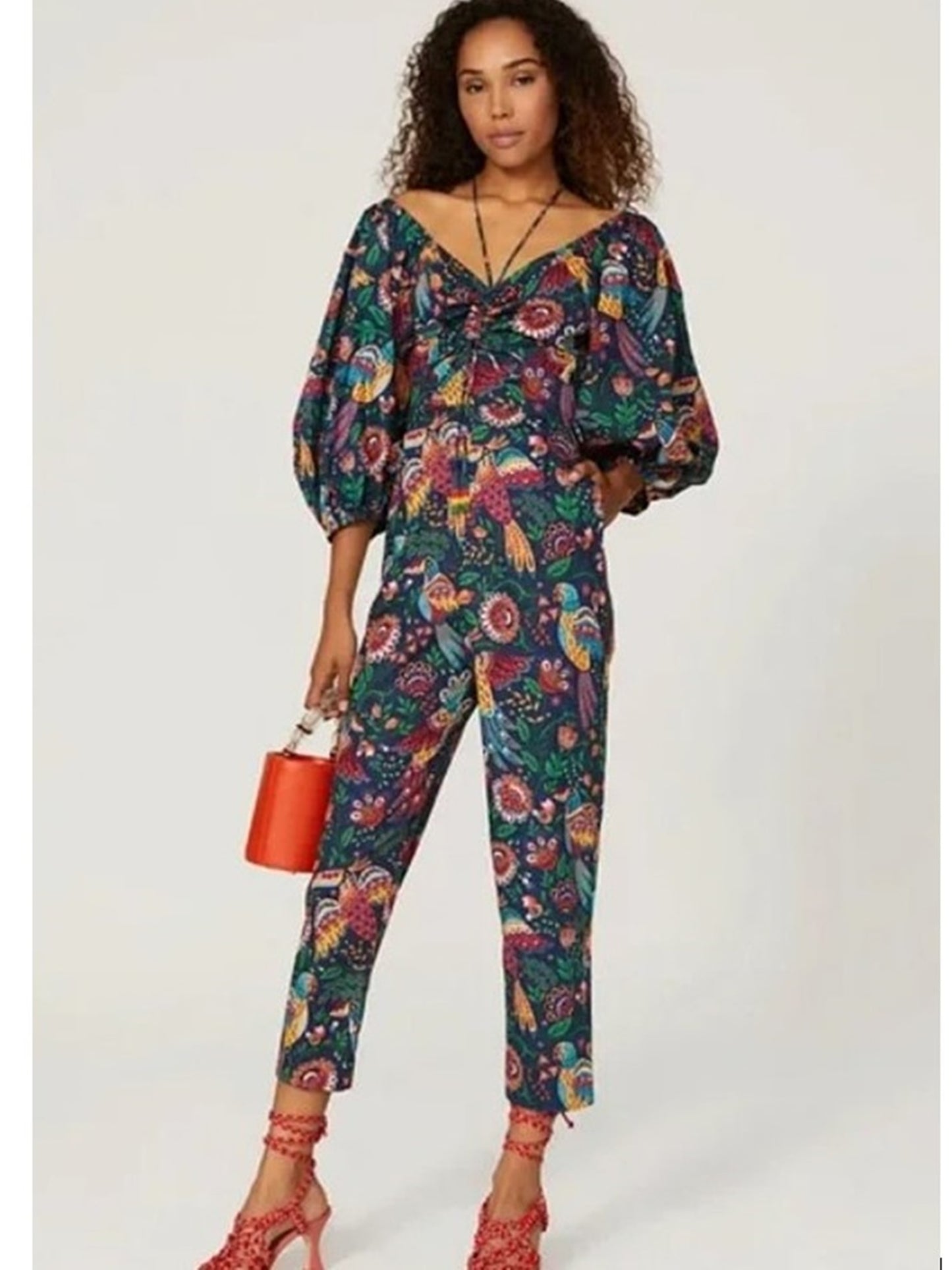 Tropical Birds Jumpsuit Size XS