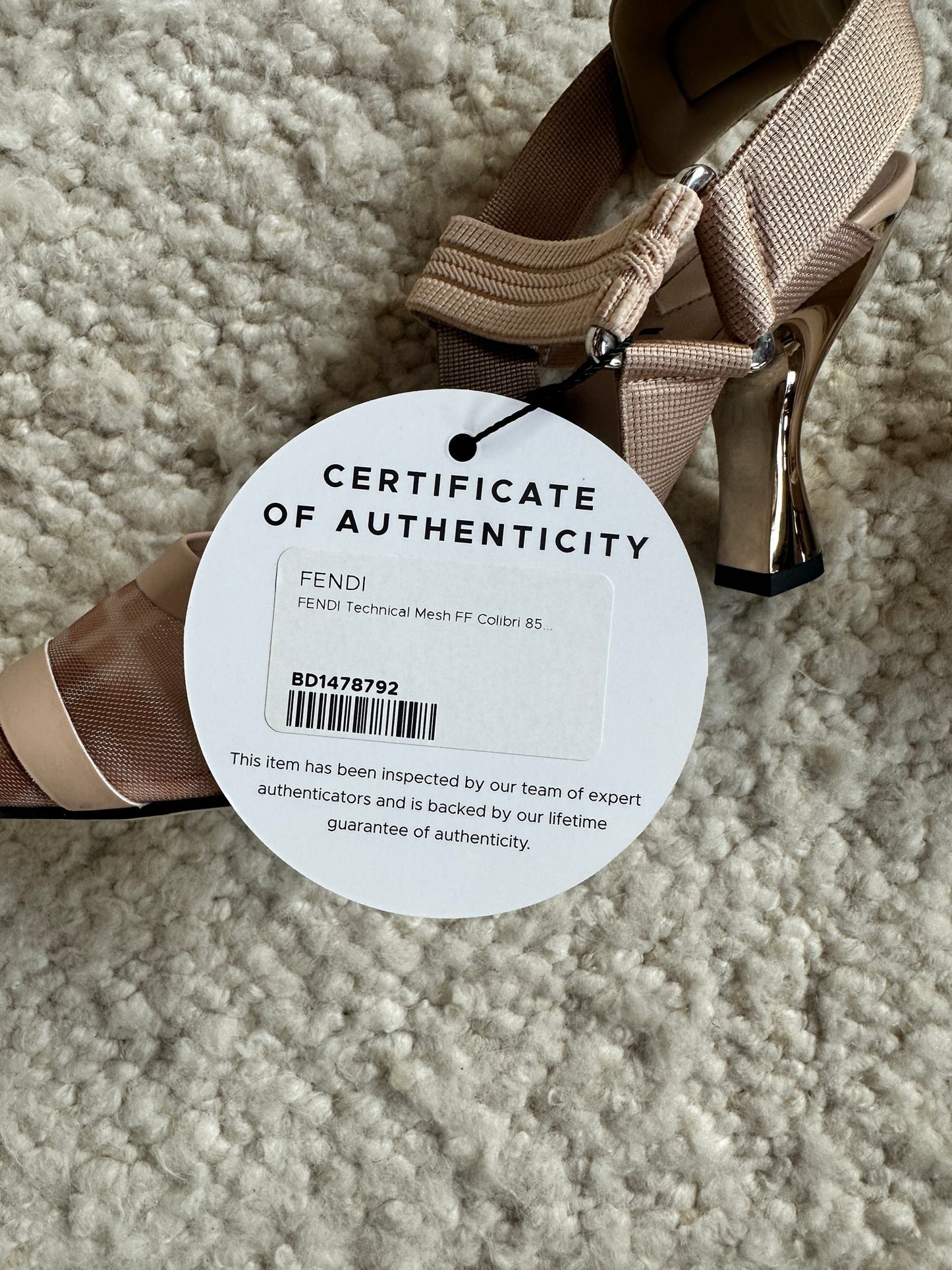 Colibri Mesh Slingback Heels Size 37 NWT