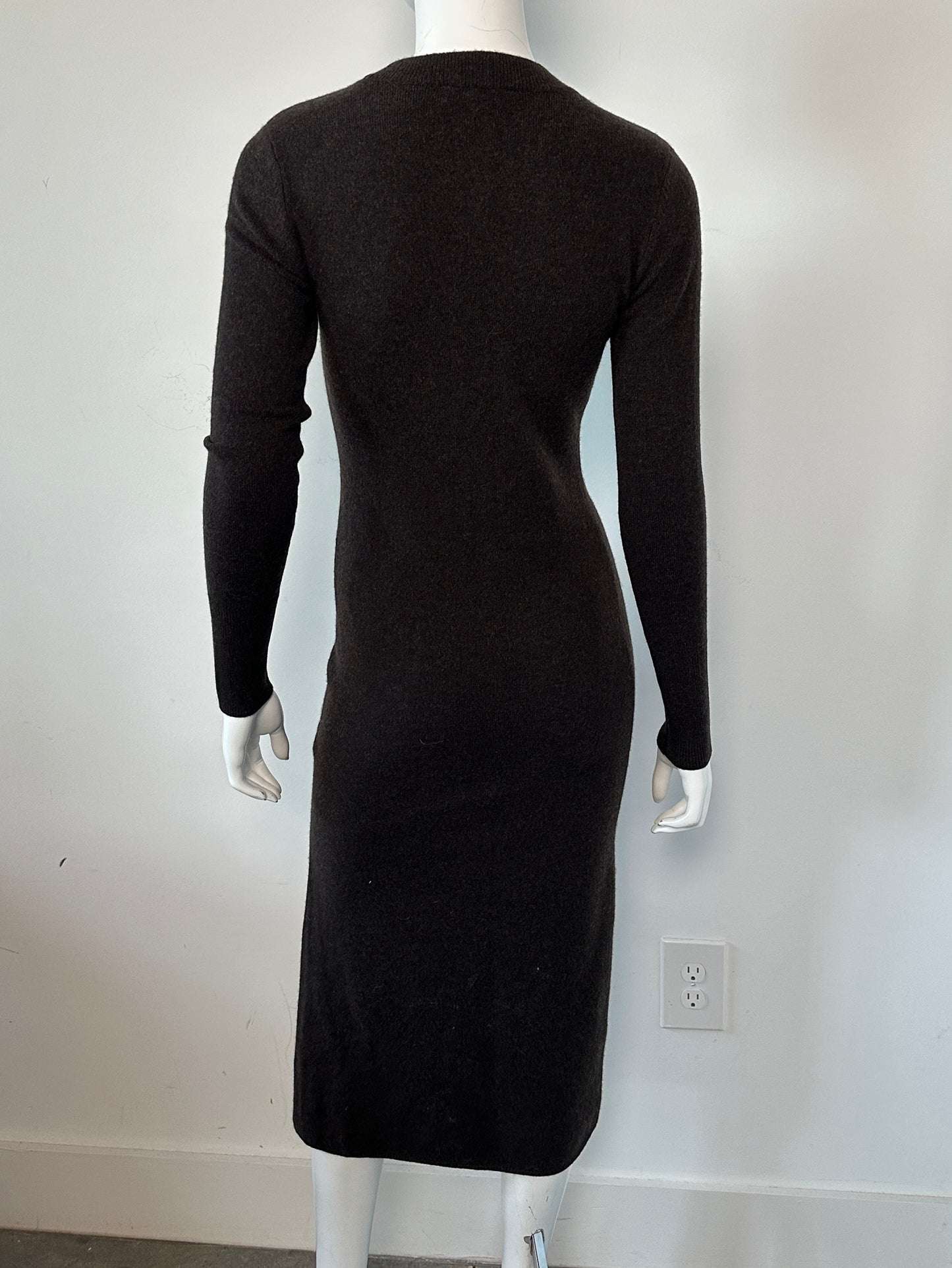 Cut Out Cashmere Midi Dress Size XS