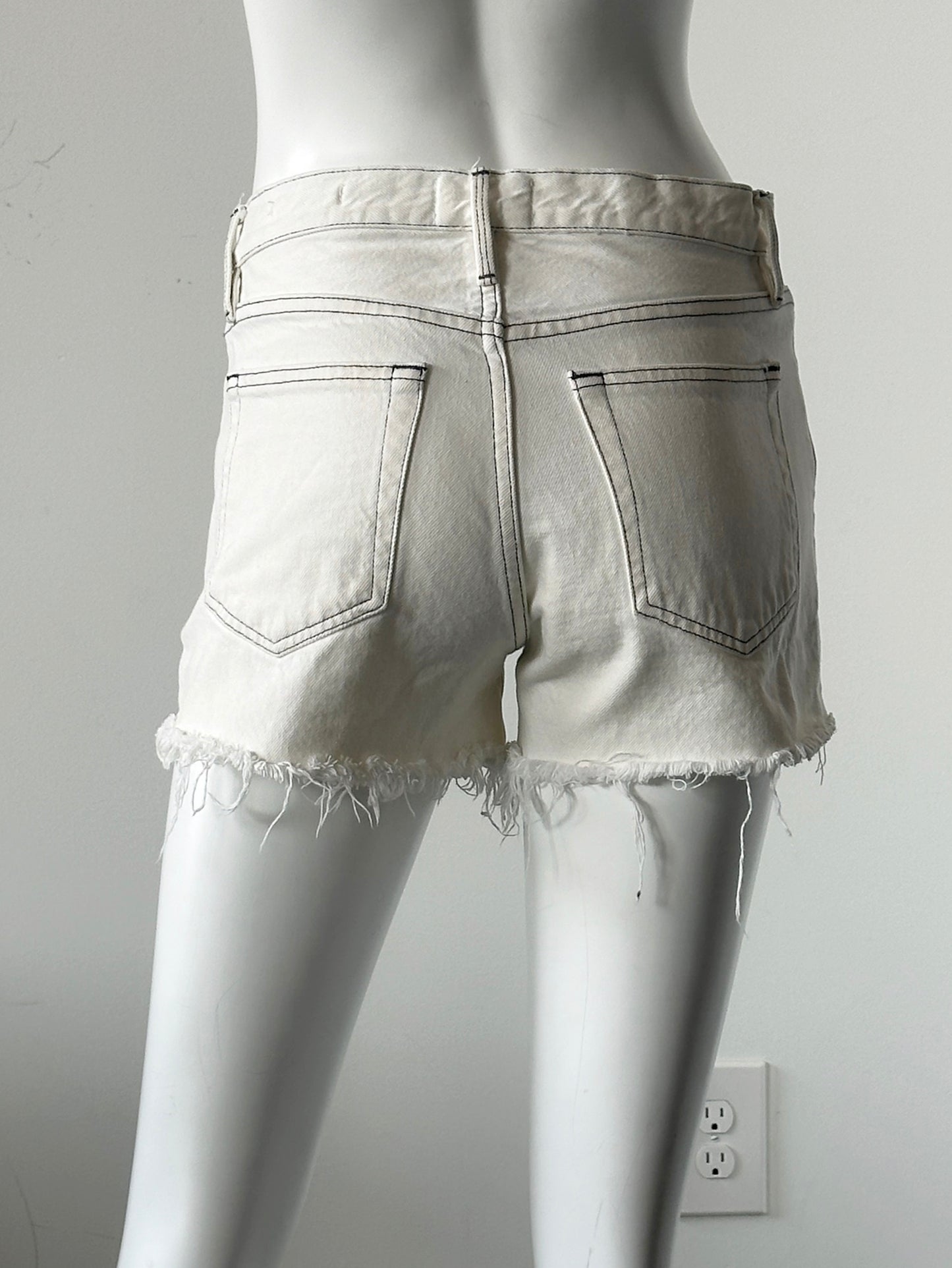 Le Brigitte Cutoff Denim Shorts Size 24