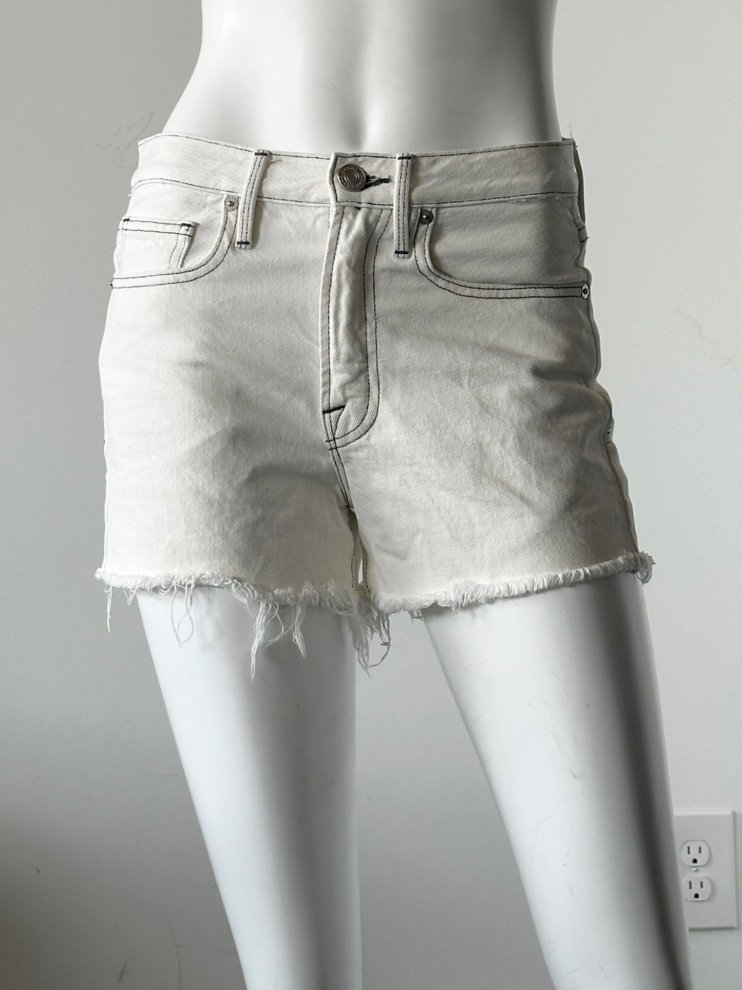 Le Brigitte Cutoff Denim Shorts Size 24