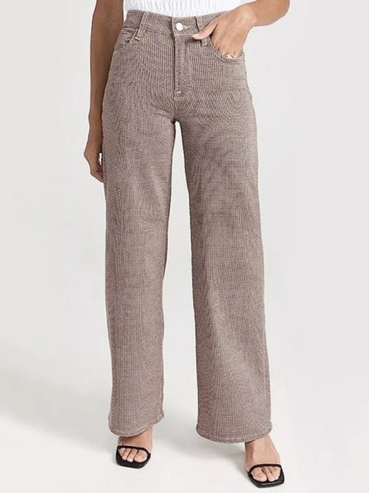 Le Slim Palazzo Houndstooth Pants Size 26