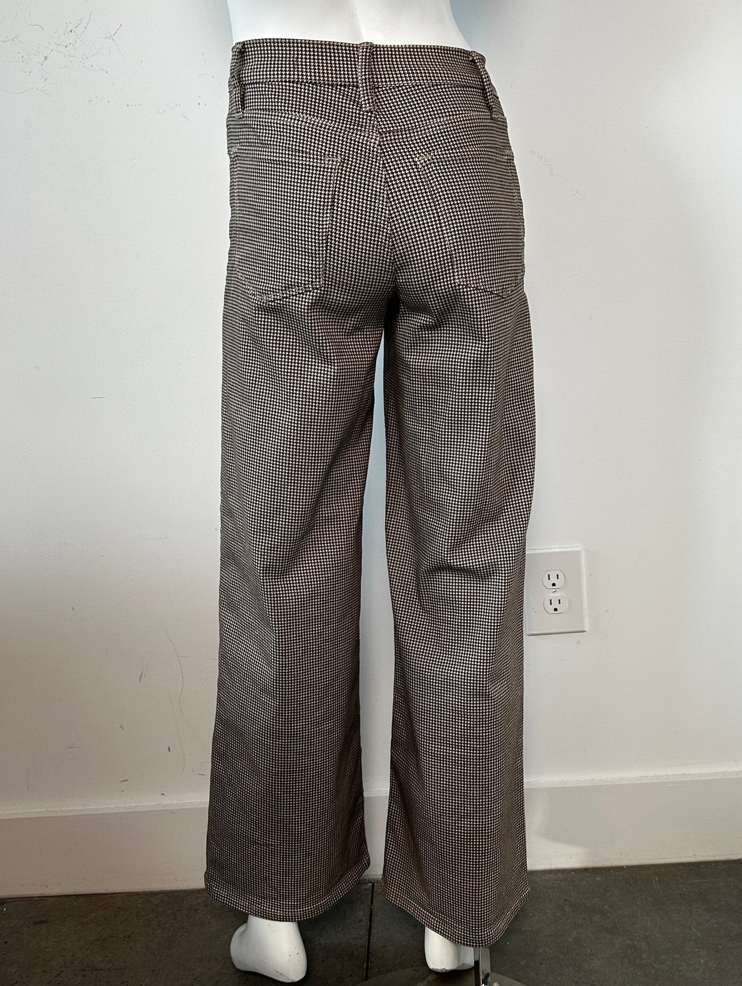 Le Slim Palazzo Houndstooth Pants Size 26