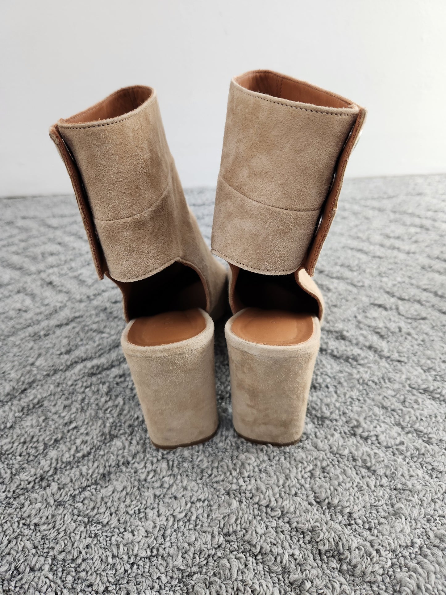 Cutout Suede Booties Size 11