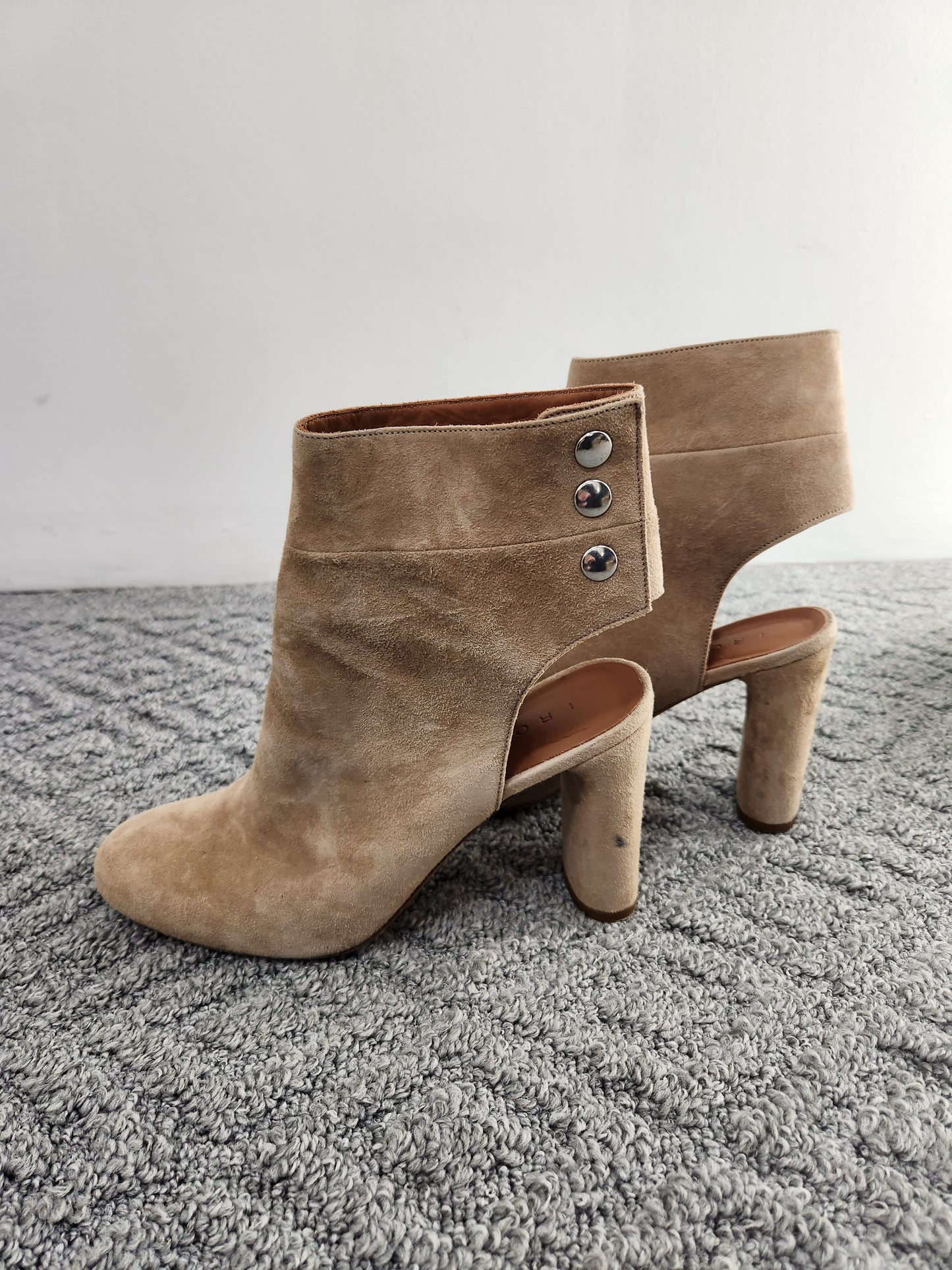 Cutout Suede Booties Size 11