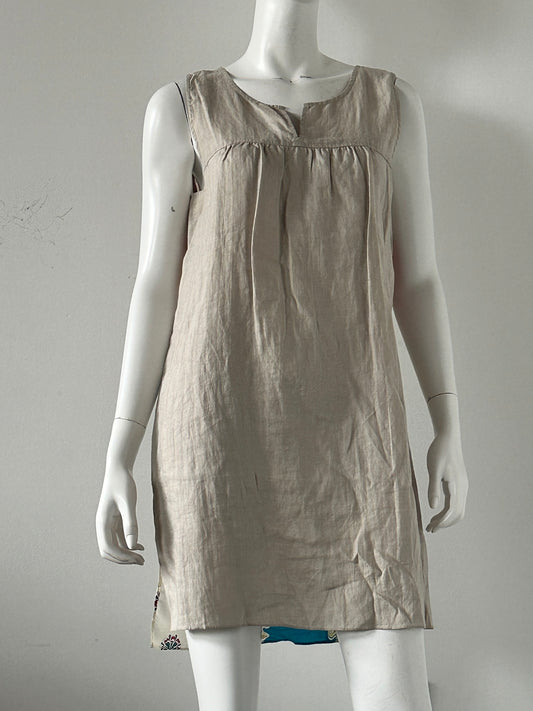 Scarf Back Linen Dress Size Small