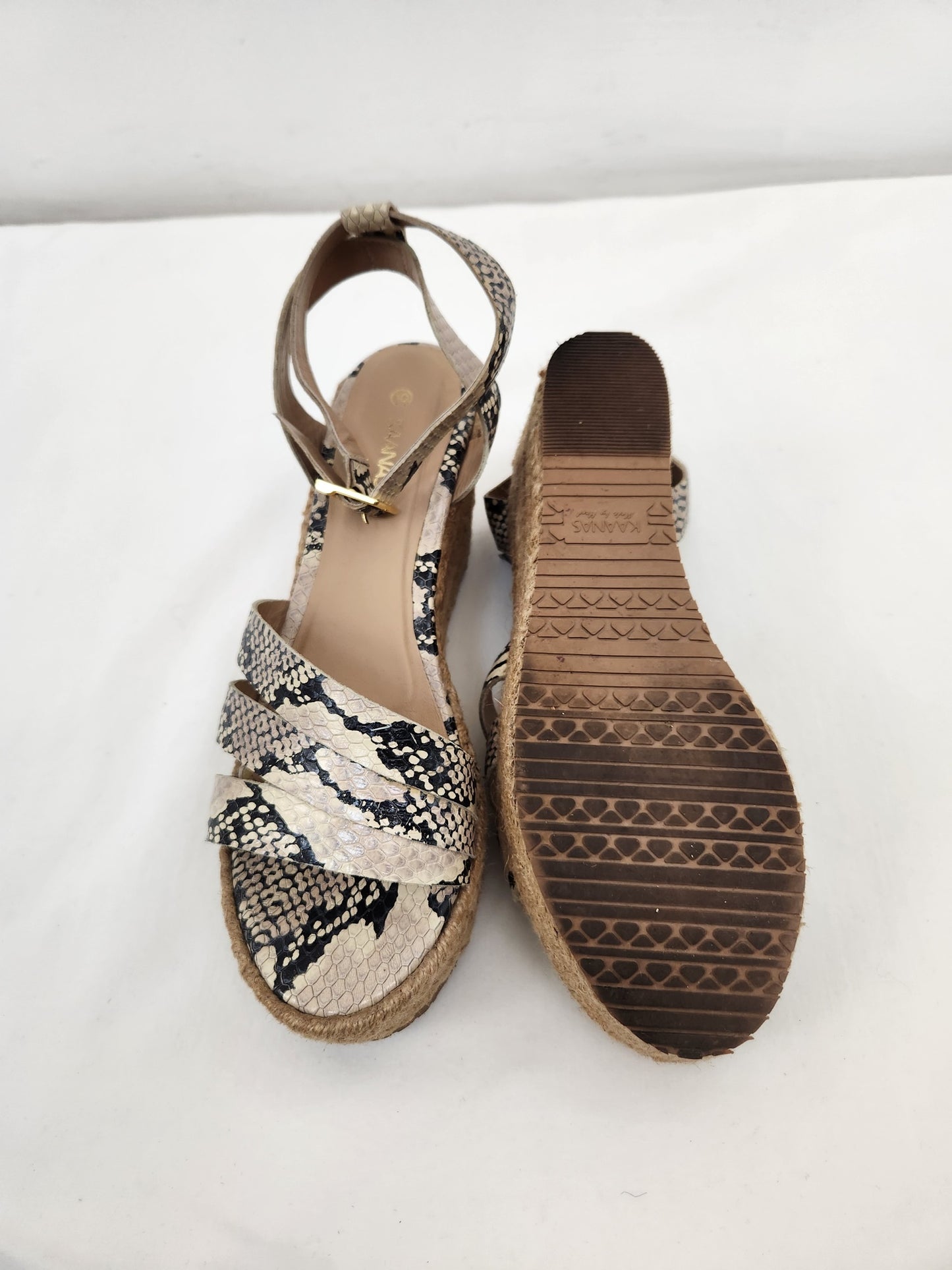 Snakeskin Espadrilles Size 10