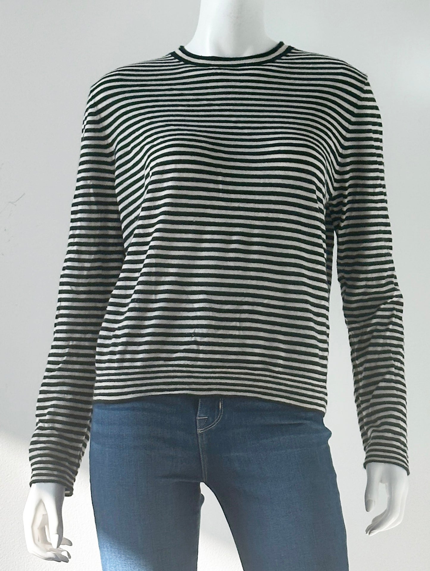 Fine Gauge Cashmere Striped Sweater Size XL