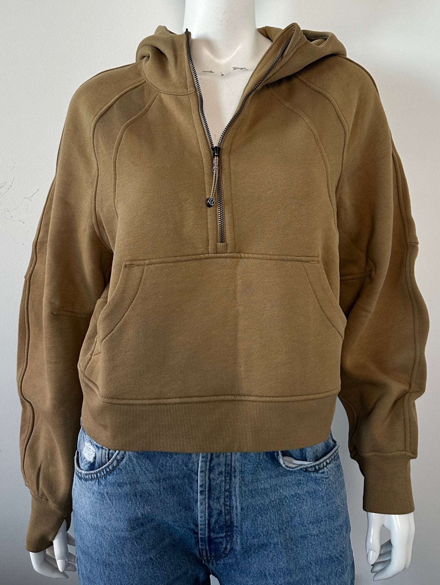 Scuba Oversized Funnel Neck Half Zip Pullover Size XS/Small NWT