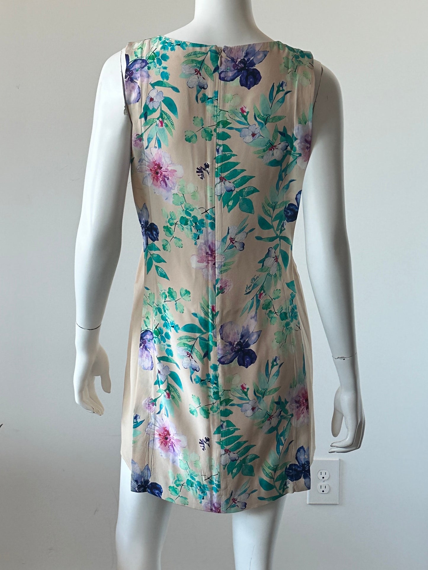 Silk Floral Mini Dress Size XXS