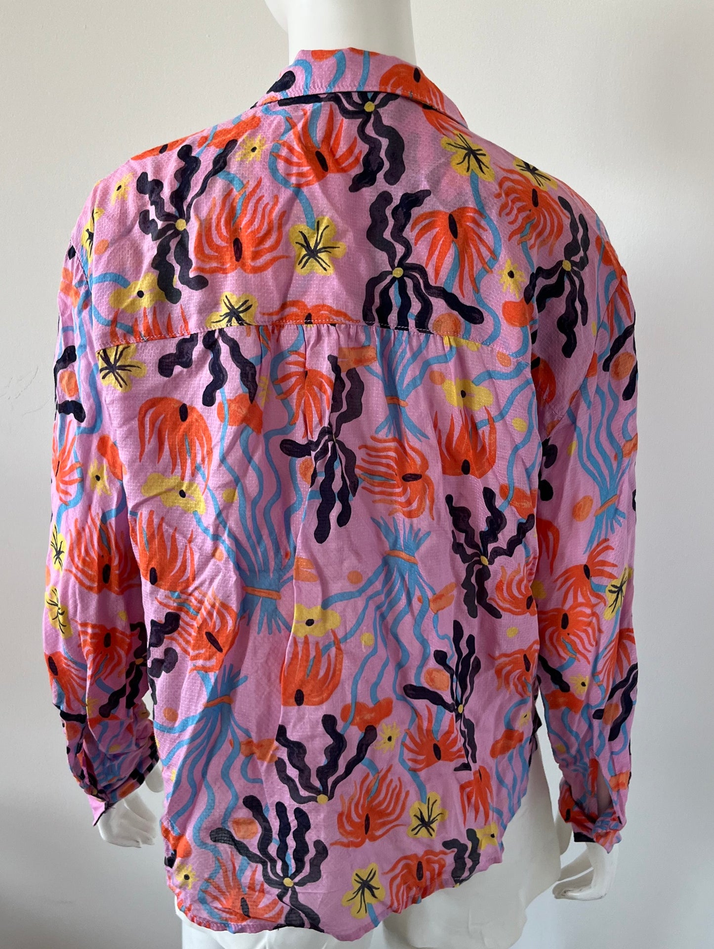 Meg Fransee Printed Blouse Size Small