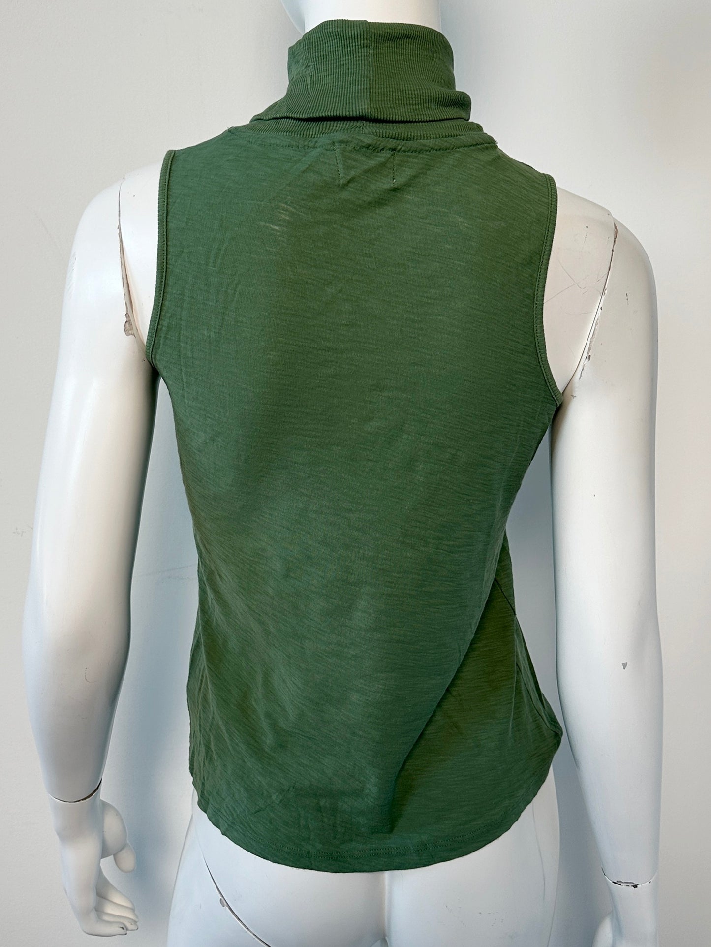 Sleeveless Cotton Turtleneck Size XS