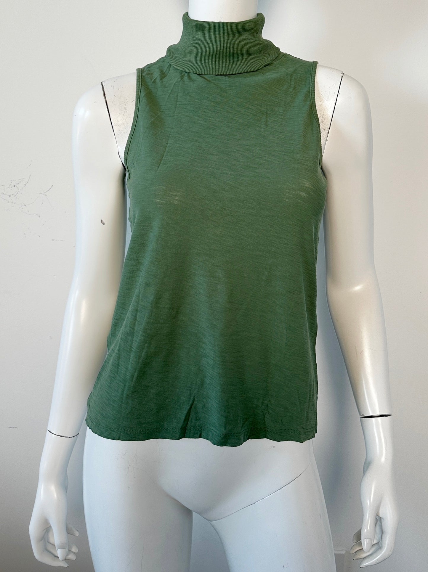 Sleeveless Cotton Turtleneck Size XS