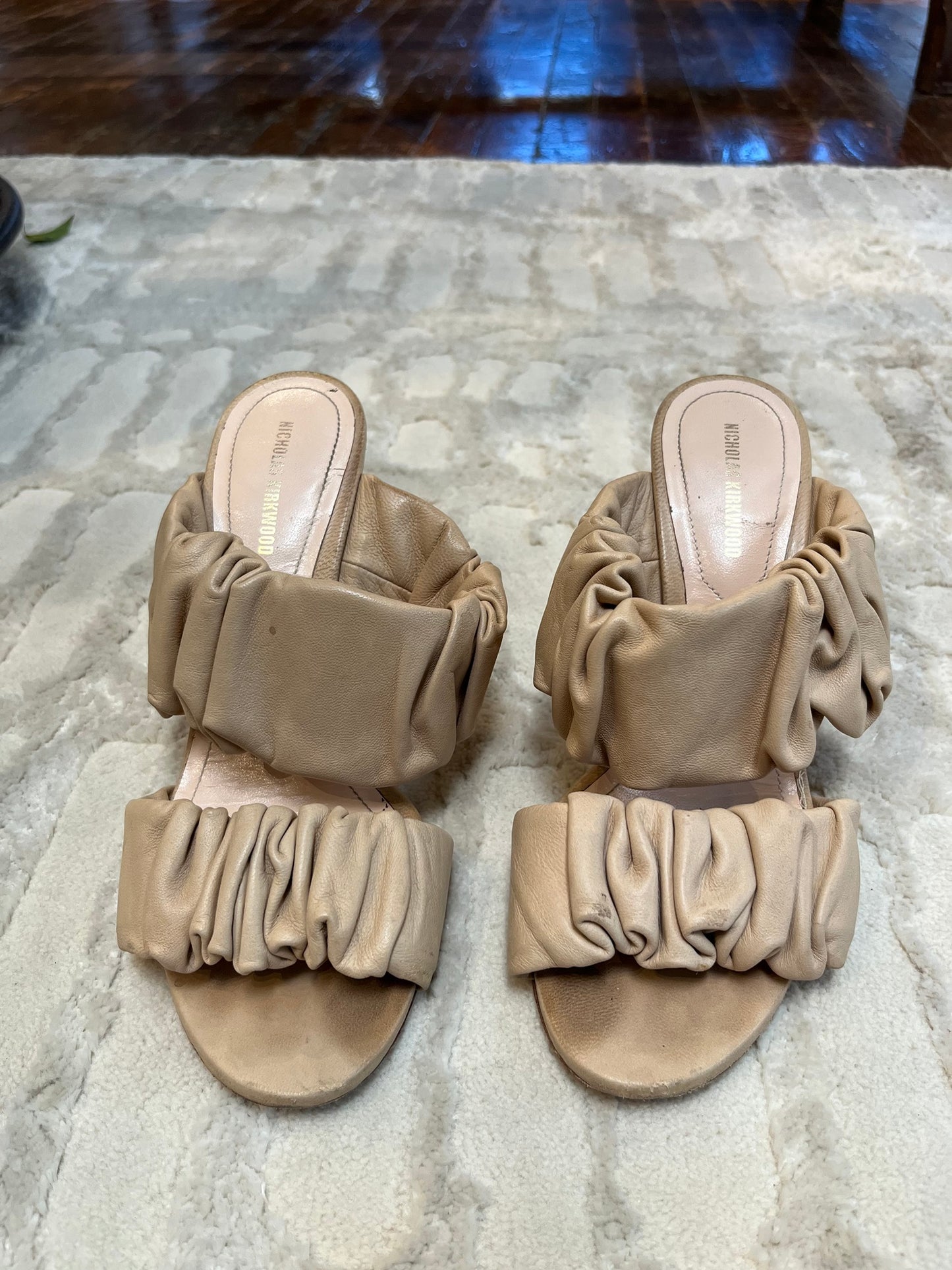 Courtney Ruched Sandals Size 38