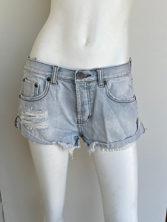 Bandit Distressed Denim Shorts Size 25