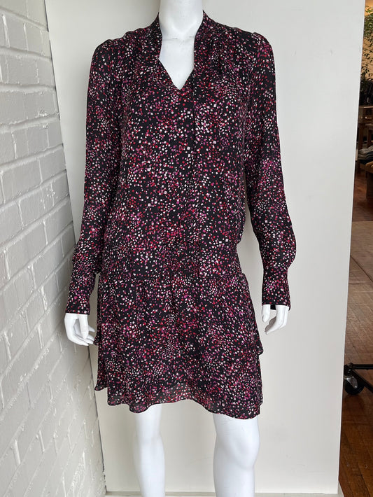 Silk Geo Print Mini Dress Size Small