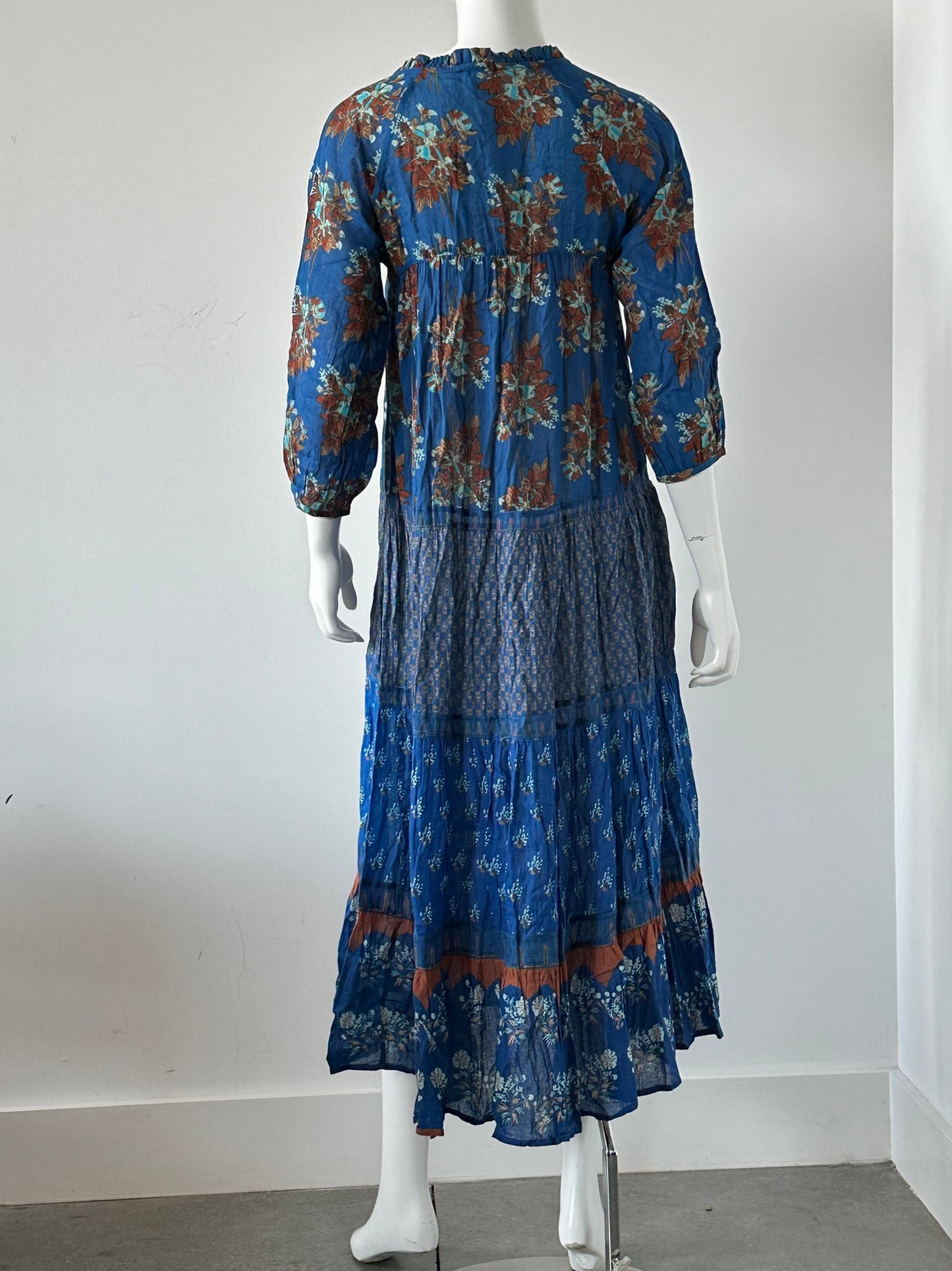 Printed Cotton Maxi Dress Size Small NWT